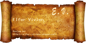 Elfer Vivien névjegykártya